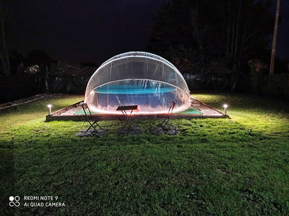 Round pool dome size Large backside with lights